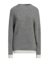 Kiton Woman Sweater Grey Size 6 Virgin Wool, Silk In Grey