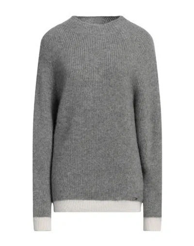 Kiton Woman Sweater Grey Size 6 Virgin Wool, Silk