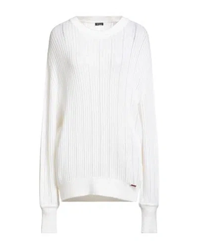 Kiton Woman Sweater Ivory Size 6 Cashmere, Silk In White