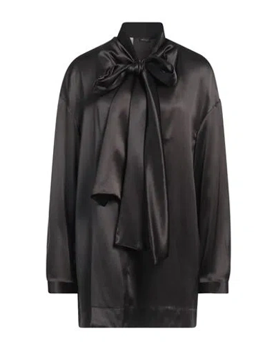 Kiton Woman Top Black Size 10 Silk
