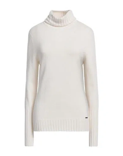 Kiton Woman Turtleneck Ivory Size 6 Cashmere In White