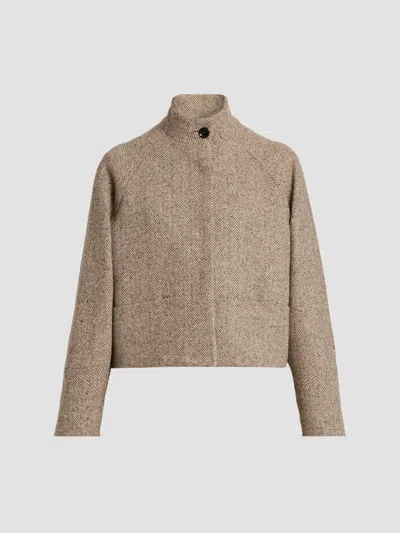 Kiton Women's Cashmere-wool Short Jacket In Brown