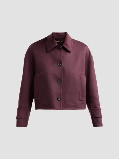 Kiton Women's Crop Cashmere Jacket In Burgundy