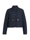 Kiton Single-breasted Quilted Overcoat In Blue