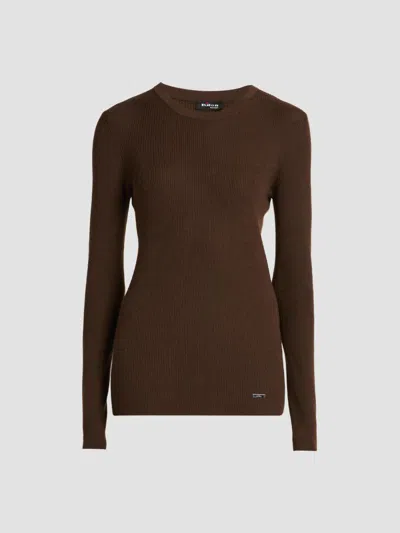 Kiton Women's Fitted Wool Sweater In Brown