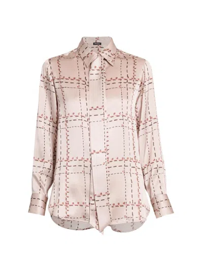 Kiton Women's Geometric Silk Tie Shirt In Multi