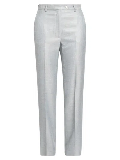 Kiton Women's High-rise Straight-leg Cigarette Pants In Gray