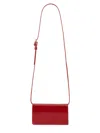 Kiton Cross-body Bag With Glossy Finish And Adjustable Strap In Red
