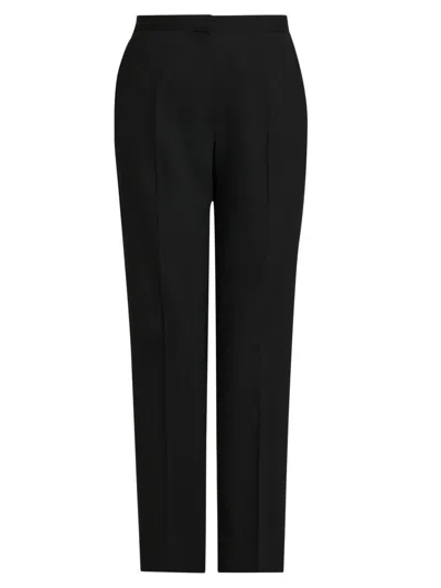 Kiton Women's Seamed Stretch-wool Pants In Black