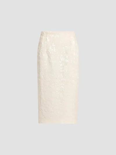 Kiton Women's Sequined Pencil Midi Skirt In White