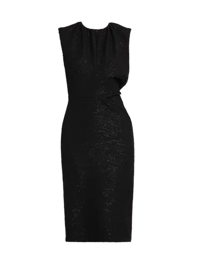 Kiton Women's Sparkle Sleeveless Midi-dress In Black