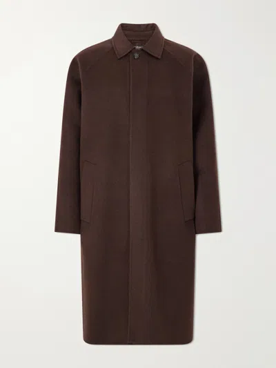 Kiton Wool And Cashmere-blend Coat In Brown