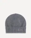 Kiton Men Wool Beanie Hat In Gray