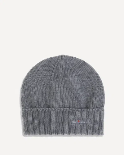 Kiton Wool Beanie Hat In Gray
