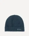 Kiton Men Wool Beanie Hat In Blue