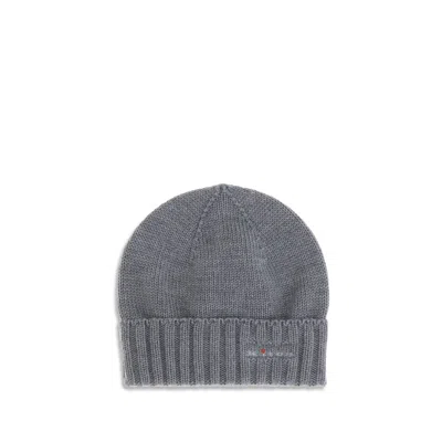 Kiton Wool Beanie Men's Hat In Gray