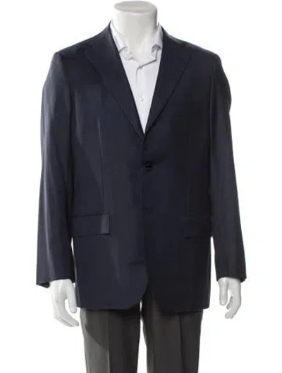 Pre-owned Kiton Wool Blazer In Blue