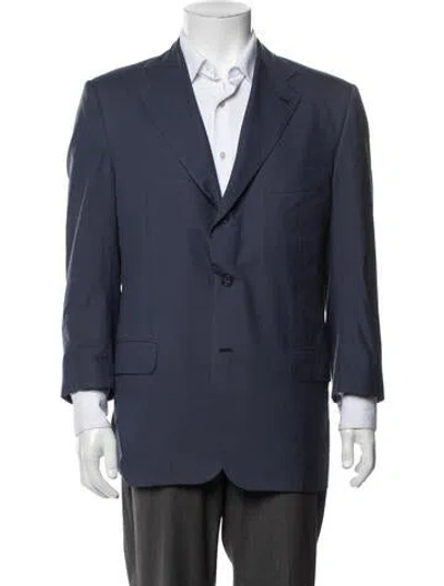 Pre-owned Kiton Wool Blazer In Blue