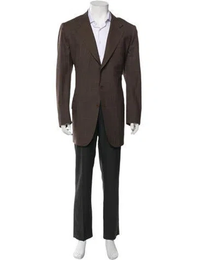Pre-owned Kiton Wool Blazer In Brown