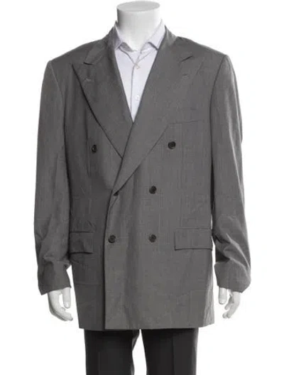 Pre-owned Kiton Wool Blazer In Gray