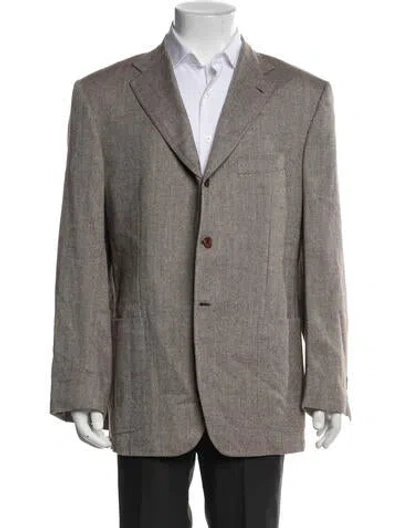 Pre-owned Kiton Wool Blazer In Neutral