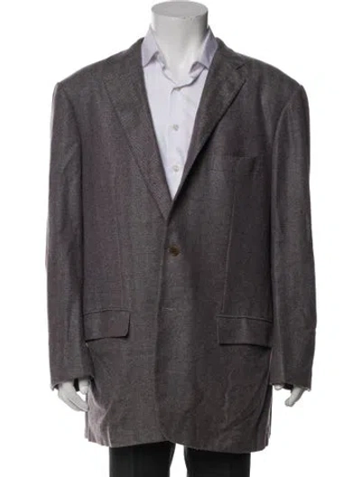 Pre-owned Kiton Wool Blazer In Purple
