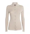 Kiton Wool-blend Shimmer Cardigan In Beige