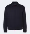Kiton Wool Bomber Jacket In Blue