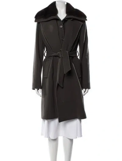 Pre-owned Kiton Wool Coat In Black