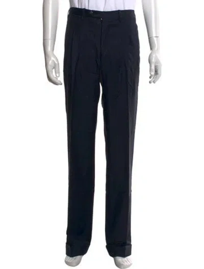 Pre-owned Kiton Wool Dress Pants In Black