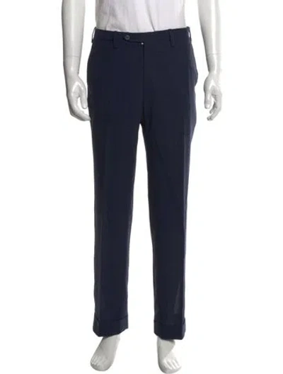 Pre-owned Kiton Wool Dress Pants In Blue