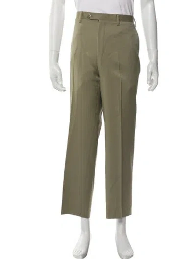 Pre-owned Kiton Wool Dress Pants In Green