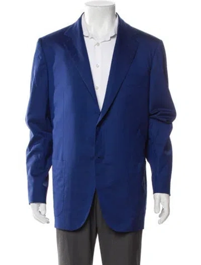 Pre-owned Kiton Wool Jacket In Blue
