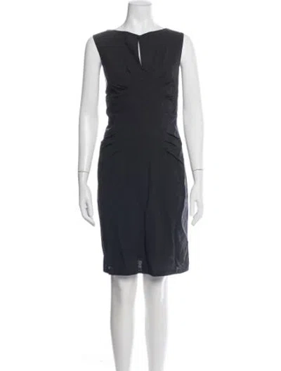 Pre-owned Kiton Wool Knee-length Dress In Blue