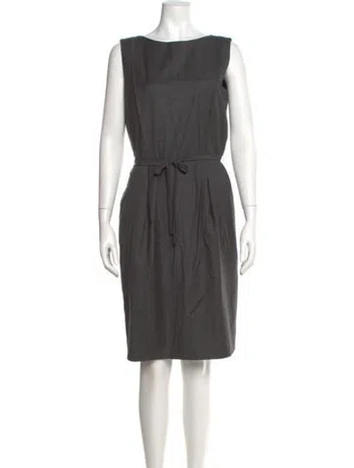 Pre-owned Kiton Wool Knee-length Dress In Gray