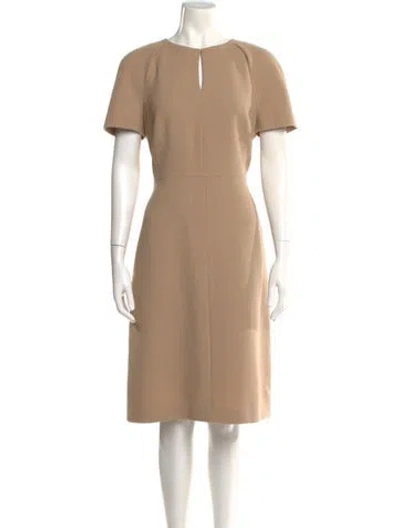 Pre-owned Kiton Wool Knee-length Dress In Neutral