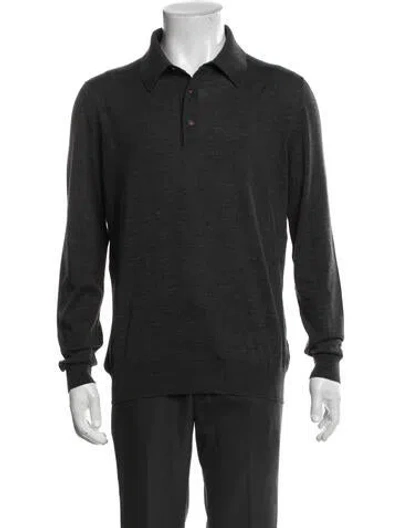 Pre-owned Kiton Wool Long Sleeve Shirt In Gray