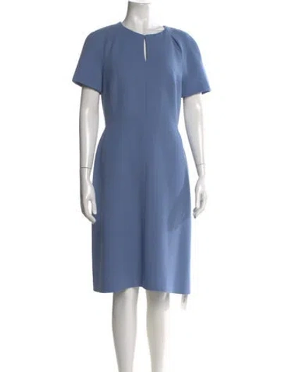 Pre-owned Kiton Wool Midi Length Dress In Blue
