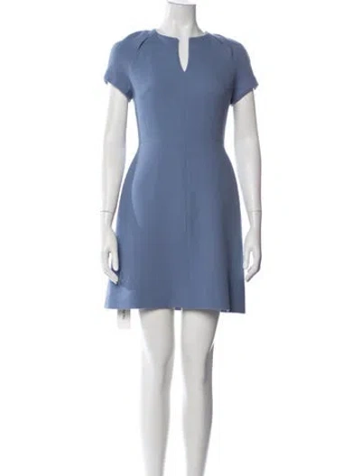 Pre-owned Kiton Wool Mini Dress In Blue