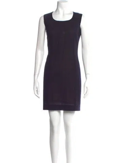 Pre-owned Kiton Wool Mini Dress In Purple