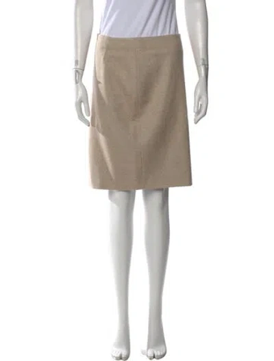 Pre-owned Kiton Wool Mini Skirt In Neutral
