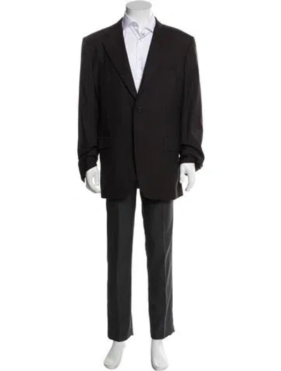 Pre-owned Kiton Wool Overcoat In Black