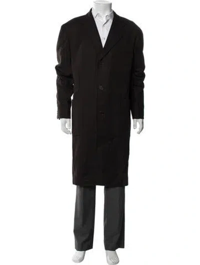 Pre-owned Kiton Wool Overcoat In Brown