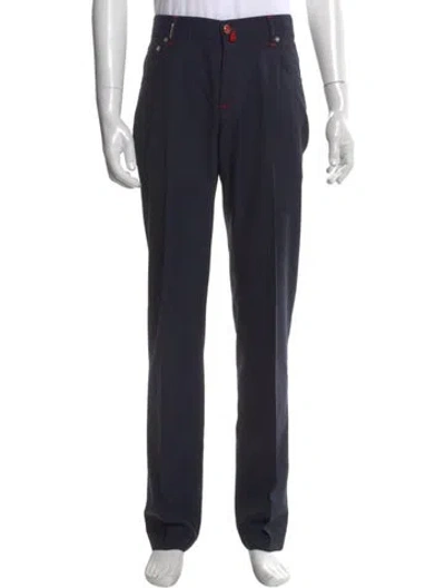 Pre-owned Kiton Wool Pants In Blue