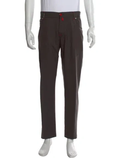 Pre-owned Kiton Wool Pants In Brown