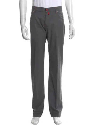 Pre-owned Kiton Wool Pants In Gray