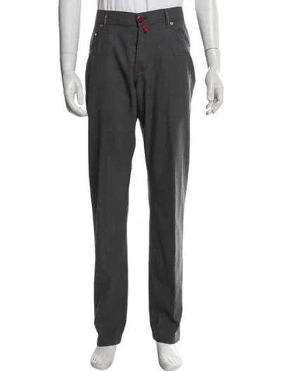 Pre-owned Kiton Wool Pants In Gray