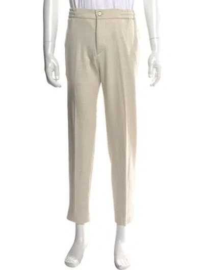 Pre-owned Kiton Wool Pants In White