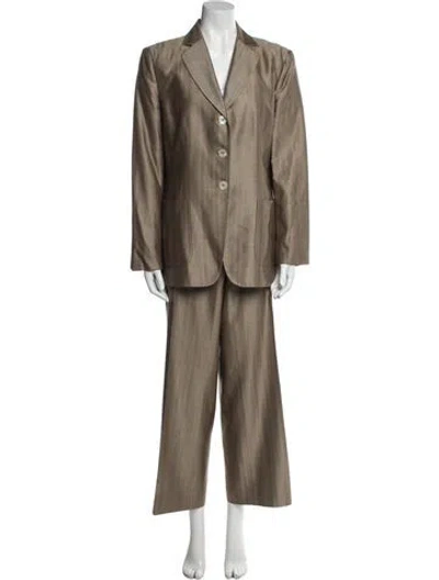 Pre-owned Kiton Wool Pantsuit In Neutrals