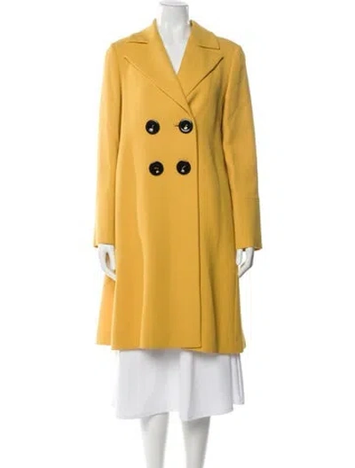 Pre-owned Kiton Wool Peacoat In Yellow